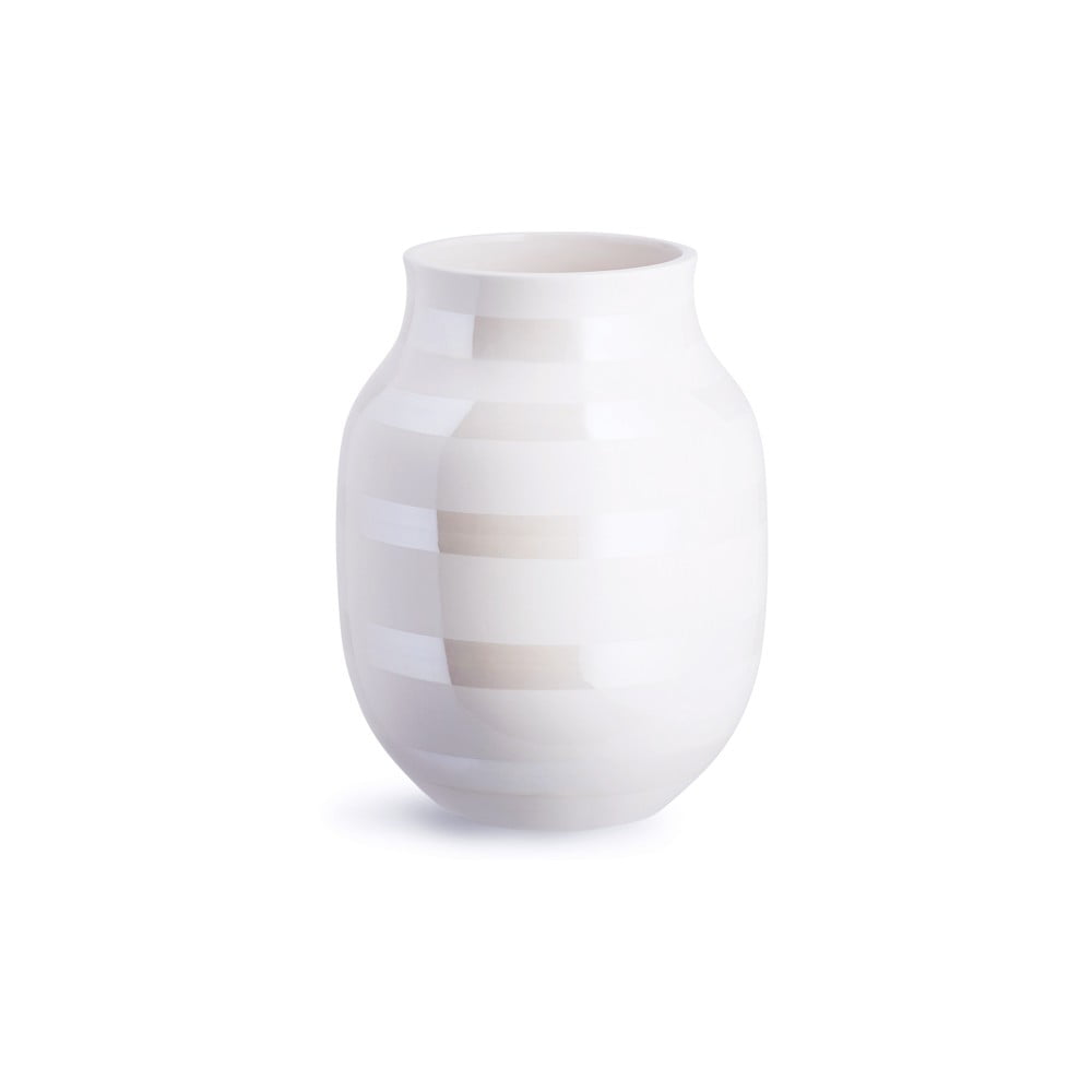 Biały kamionkowy wazon Kähler Design Omaggio, wys. 20 cm