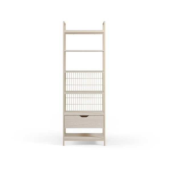 Kremowy stalowy regał 60x179,5x40 cm Amara – Marckeric-image-4