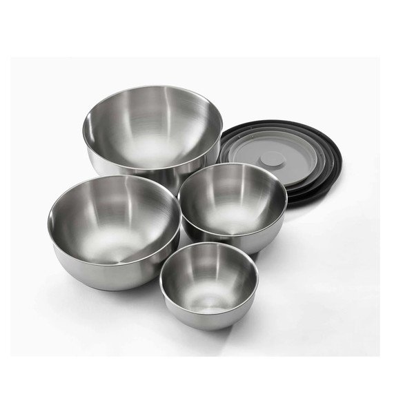 Misy zestaw 4 szt. ze stali nierdzewnej w kolorze srebra ø 28,5 cm Nest Prep&Store – Joseph Joseph-image-3