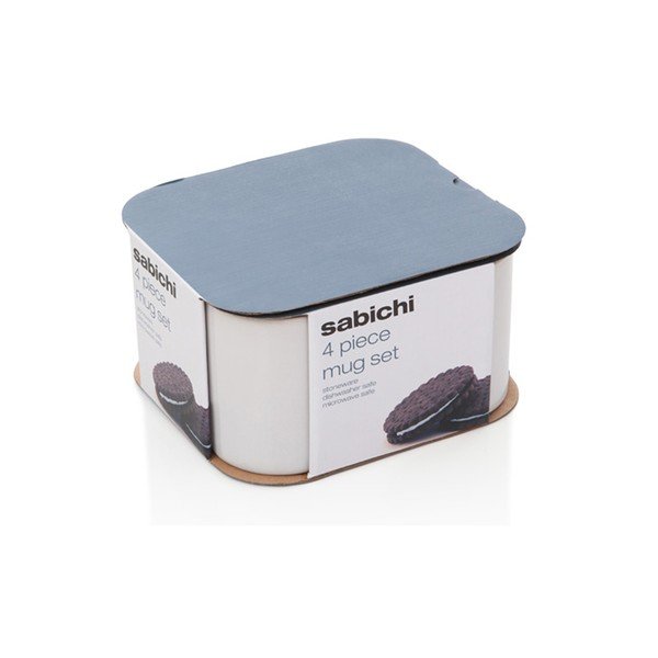Zestaw 4 kubków kamionkowych Sabichi, 320 ml-image-1