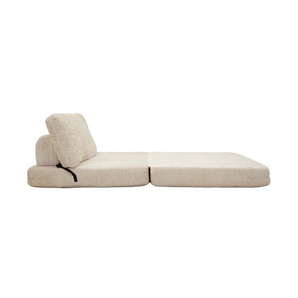 Biała rozkładana sofa z materiału bouclé 150 cm Faster – Mauro Ferretti-image-3