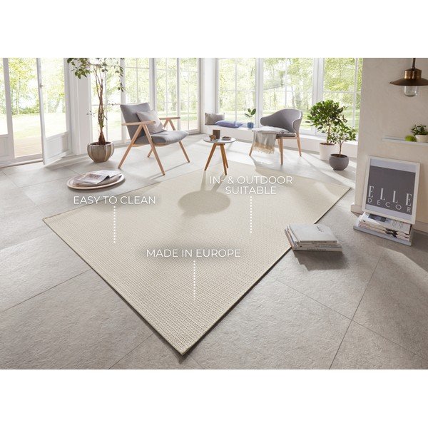 Kremowobeżowy dywan odpowiedni na zewnątrz Elle Decoration Secret Millau, 140x200 cm-image-1
