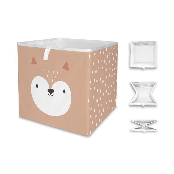 Pomarańczowy materiałowy dziecięcy pojemnik do przechowywania Dots from the Forest – Butter Kings