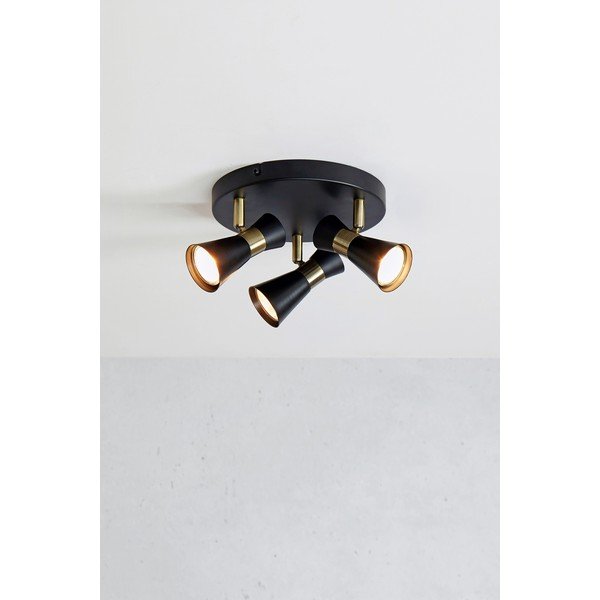 Czarna lampa sufitowa z metalowym kloszem Folie – Markslöjd-image-1