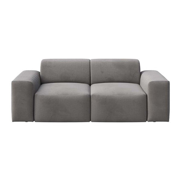 Szara sztruksowa sofa 205 cm Fluvio – MESONICA
