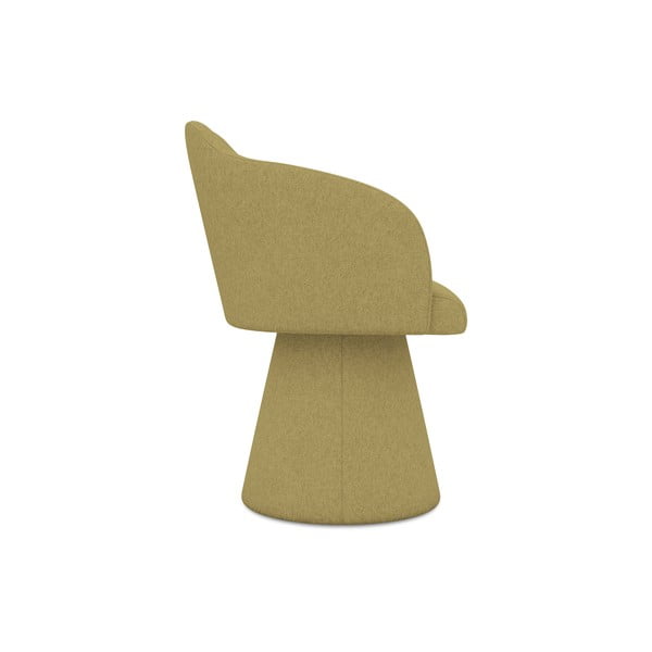 Musztardowy tapicerowany fotel jadalniany Kanoa – Makamii-image-2