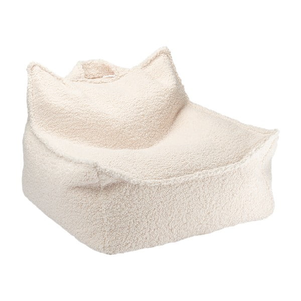 Kremowy dziecięcy worek do siedzenia z materiału bouclé Chair – Wigiwama