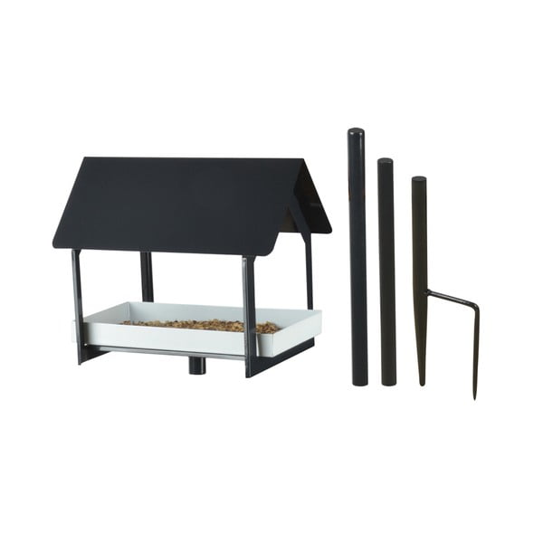 Antracytowa metalowa budka dla ptaków ze szpikulcem Esschert Design, wys. 126 cm-image-2