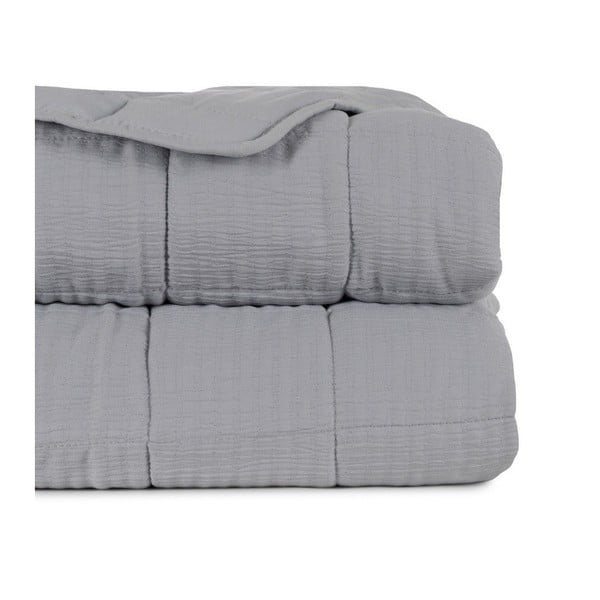 Szara narzuta pikowana 180x260 cm – Ixia