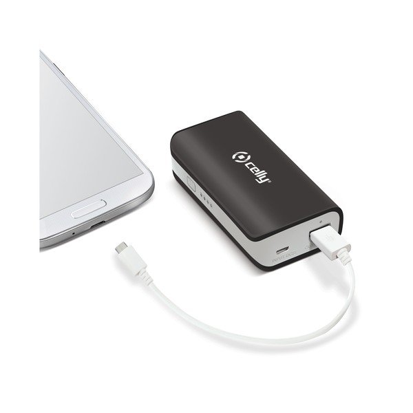 Przenośna ładowarka/powerbank CELLY z USB, czarna