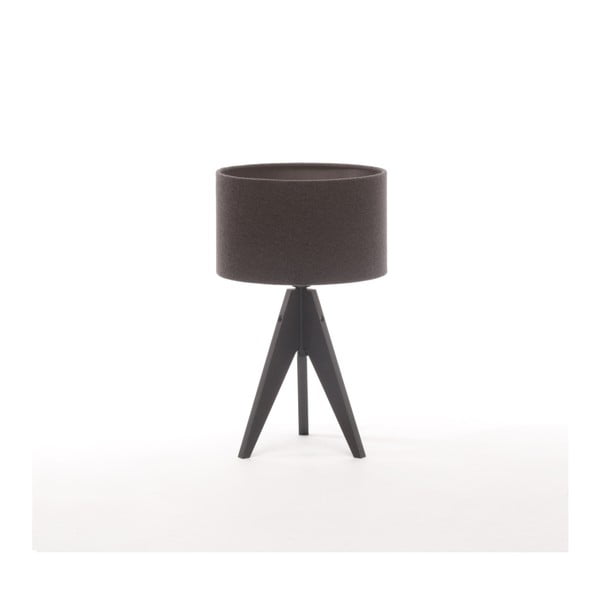 Ciemnoszara lampa stołowa 4room Artist, czarna lakierowana brzoza, Ø 25 cm