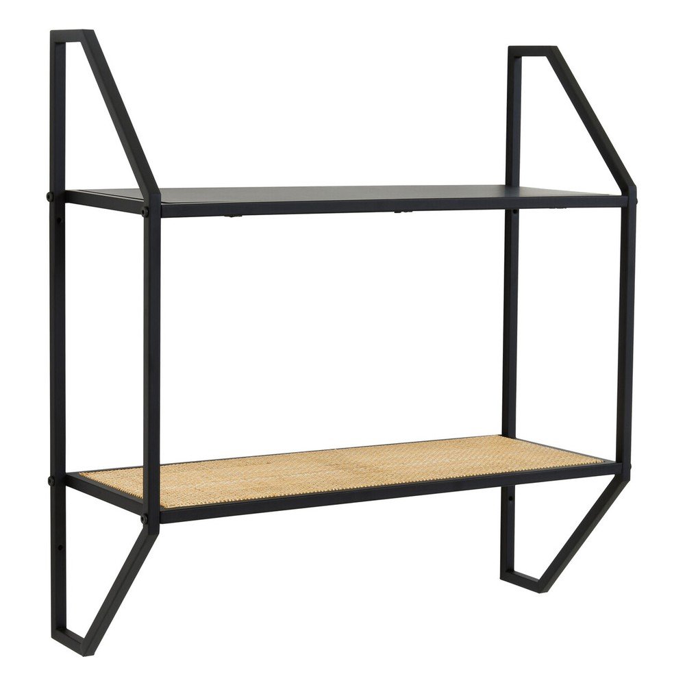 Czarna/w naturalnym kolorze wielopoziomowa metalowa półka 61 cm Depok – Premier Housewares