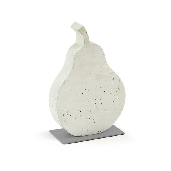 Biała dekoracja z cementu La Forma Sens Pear, 20x30 cm