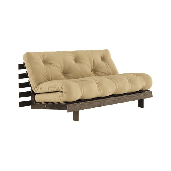 Musztardowobeżowa rozkładana sofa 160 cm Roots – Karup Design