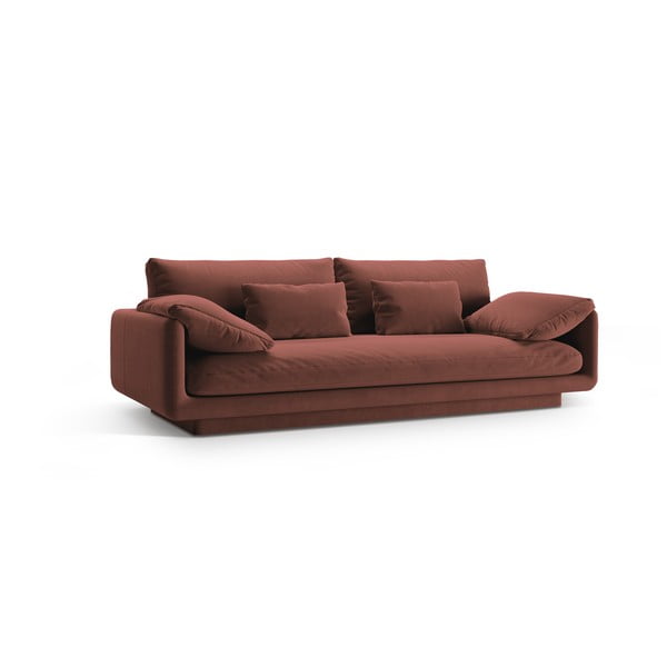 Różowa aksamitna sofa 220 cm Torino – Micadoni -image-2