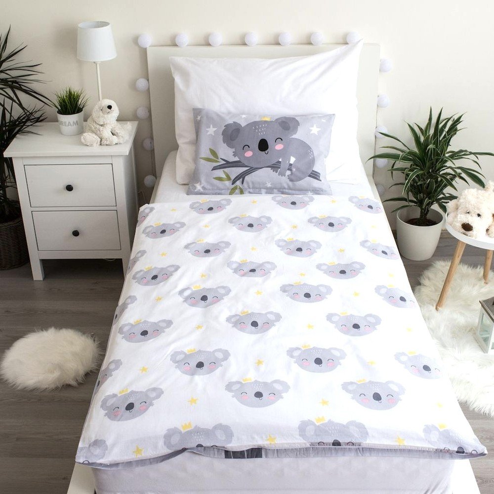 Szara bawełniana pościel dziecięca do łóżeczka 100x135 cm Koala "Sweet Dreams" – Jerry Fabrics (zdjęcie 5)