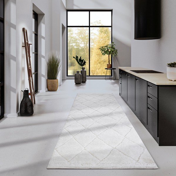 Kremowy chodnik 80x240 cm Perrotin Cream White – Elle Decoration-image-1