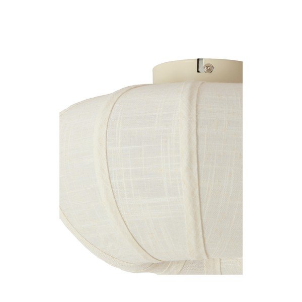 Kremowa lampa sufitowa z tekstylnym kloszem ø 30 cm Zosia – Light & Living-image-2