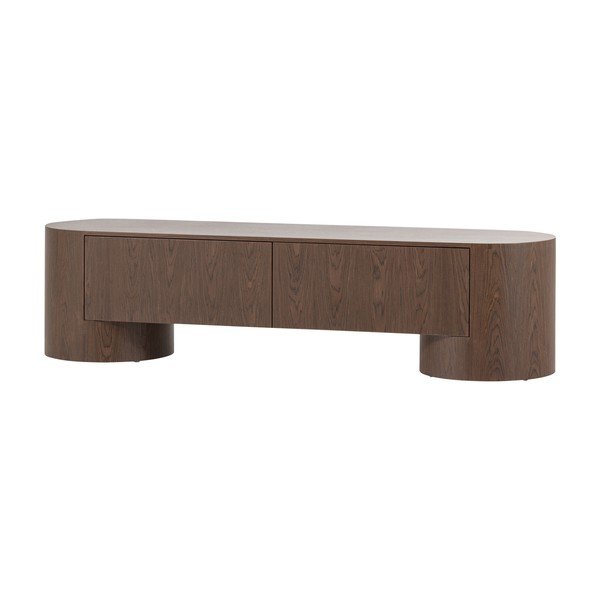 Szafka pod TV w ciemnym naturalnym kolorze 200x50x50 cm Velari – WOOOD