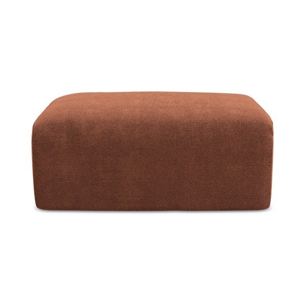 Podnóżek z tkaniny szenilowej w kolorze terakoty Kona – Makamii