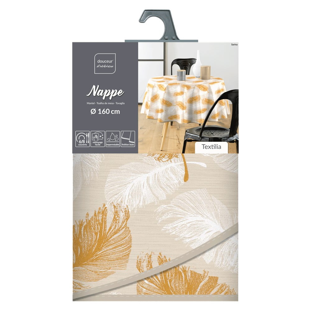 Obrus zmywalny ø 160 cm Sarina – douceur d'intérieur (zdjęcie 5)