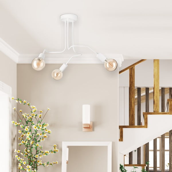 Biała lampa sufitowa 55x55 cm Domino – LAMKUR-image-1