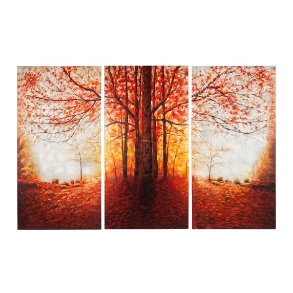 Ręcznie malowany obraz J-Line Tree Autumn, 50x100 cm 