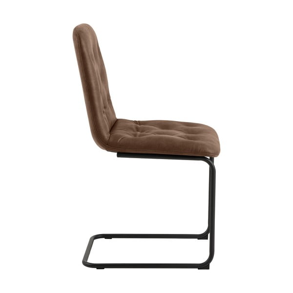 Brązowe krzesła z imitacji skóry zestaw 2 szt. Kira – Actona-image-3