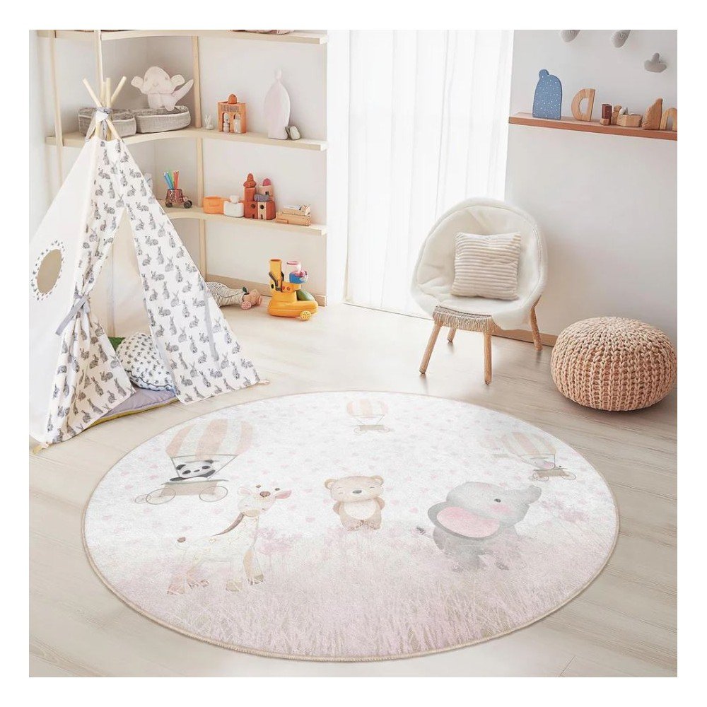 Dywan dziecięcy odpowiedni do prania ø150 cm Dainty Animals – Mila Home (zdjęcie 3)