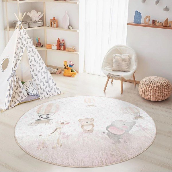 Dywan dziecięcy odpowiedni do prania ø120 cm Dainty Animals – Mila Home-image-2
