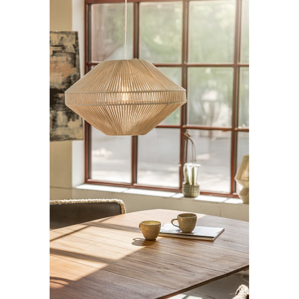 Lampa wisząca w naturalnym kolorze z tekstylnym kloszem ø 50 cm Razzo – Markslöjd (zdjęcie 3)