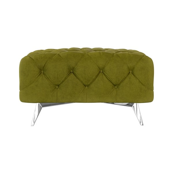 Zielony aksamitny podnóżek Chelsea – Ropez