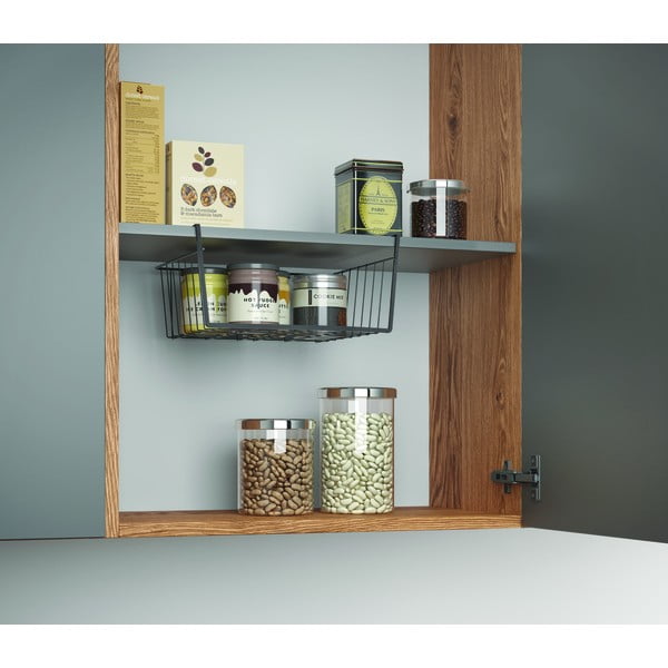 Czarny wiszący koszyk kuchenny Metaltex, dł. 30 cm-image-1