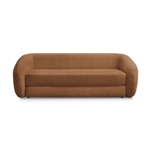 Ceglasta rozkładana sofa z tkaniny szenilowej 228 cm Neyo – Bobochic Paris
