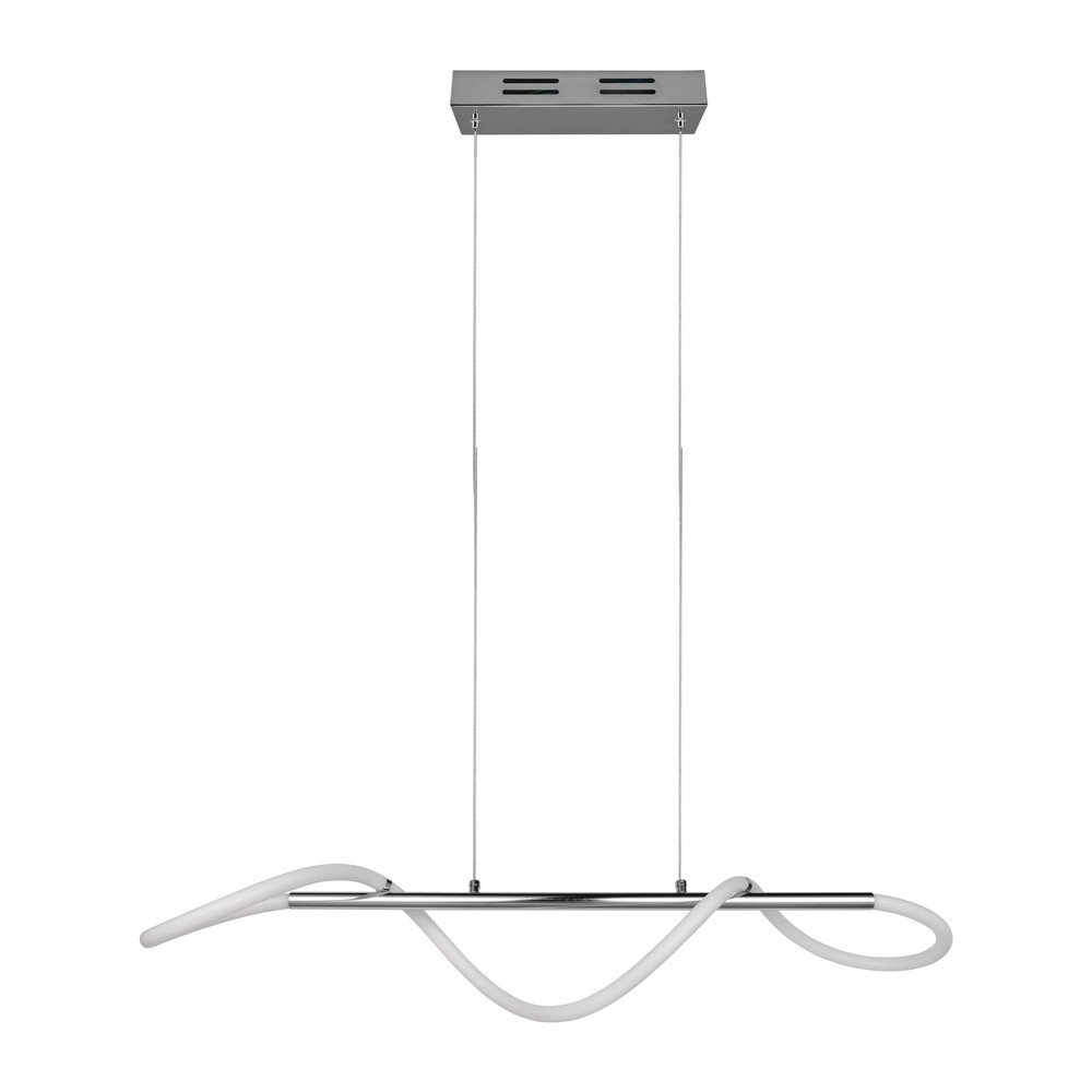 Metalowa lampa wisząca LED ze ściemniaczem w kolorze srebra Argos – Reality