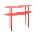 Czerwona metalowa konsola 28x90 cm Cool Retro – Leitmotiv