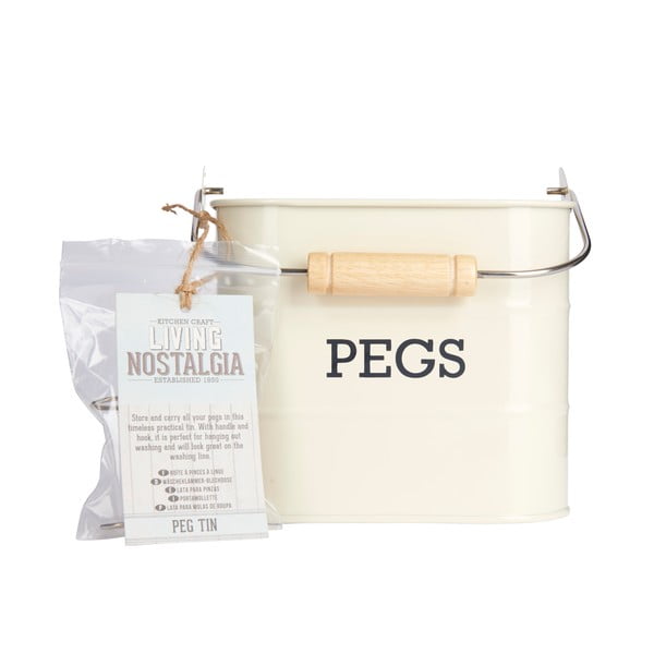 Kremowy koszyk na spinacze do bielizny Kitchen Craft Living Nostalgia-image-3