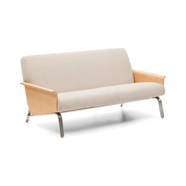 Beżowa sofa z tkaniny szenilowej 165 cm Amsen – Kave Home-image-2