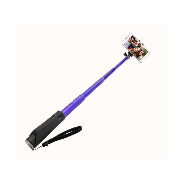 Selfie stick FIXED z przyciskiem bluetooth, niebieski-image-1