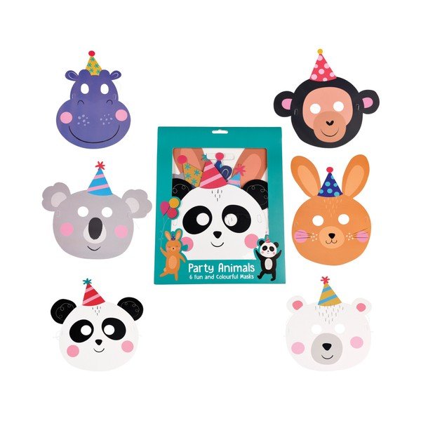 Zestaw 6 masek papierowych Rex London Party-image-3