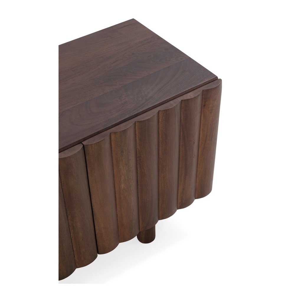 Brązowa szafka pod TV z litego drewna mango 160x55x40 cm Tamira – MOME (zdjęcie 4)