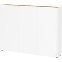 Biała szafka w dekorze dębu 138x105x25 cm Libbiano – Germania