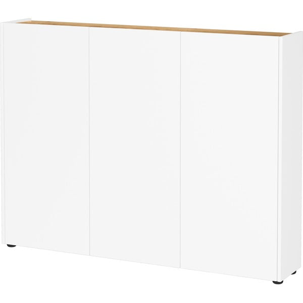 Biała szafka w dekorze dębu 138x105x25 cm Libbiano – Germania