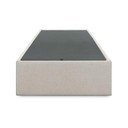 Beżowe tapicerowane łóżko jednoosobowe ze schowkiem 90x190 cm Matters – Kave Home