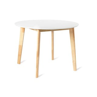 Okrągły stół z białym blatem Bonami Essentials Vojens, ⌀ 105 cm