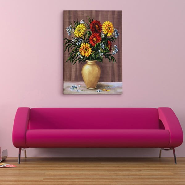 Obraz na płótnie "Kwiaty w wazonie", 50x70 cm
