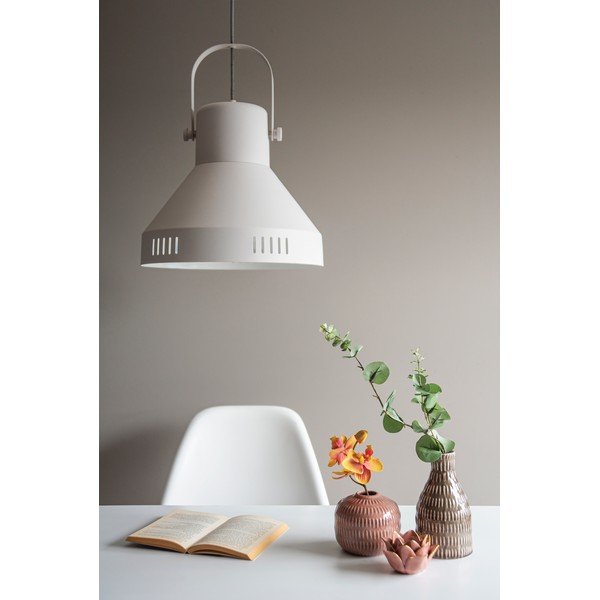 Biała lampa wisząca Leitmotiv Tuned Iron, ø 35 cm-image-1