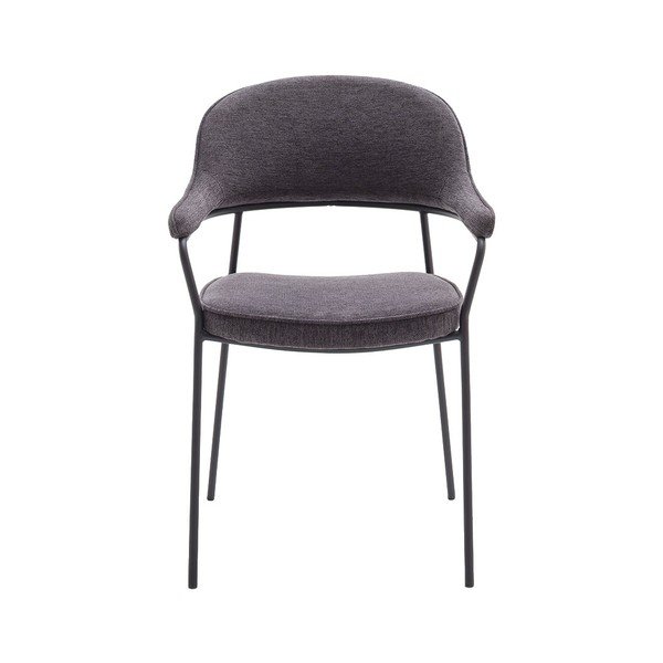 Ciemnoszare krzesło z podłokietnikami Kindersley – Unique Furniture-image-1
