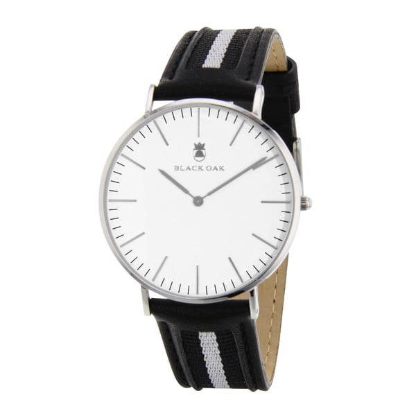 Czarny zegarek męski Black Oak Stripe White