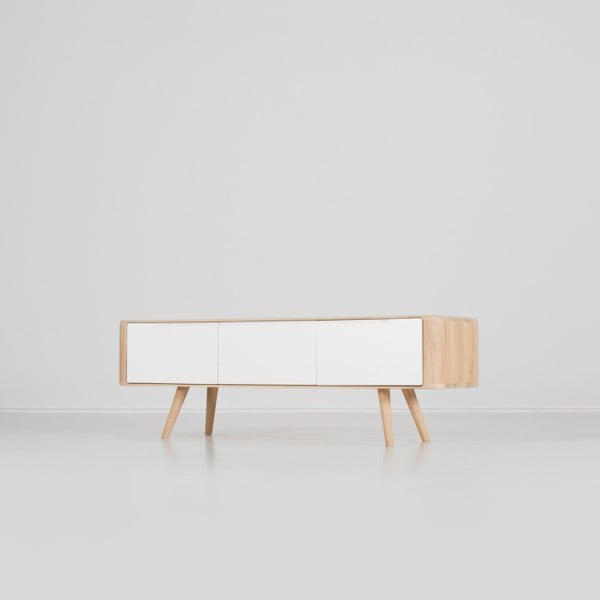 Dębowa szafka pod TV Gazzda Ena, 135x42x45 cm-image-4